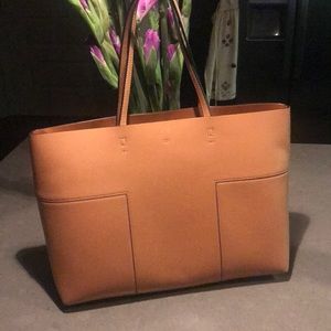 Leather Tory Burch “T” Tote